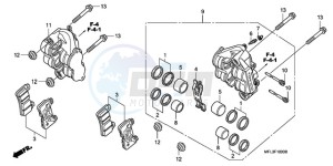 CBR1000RAA F / ABS CMF drawing FRONT BRAKE CALIPER