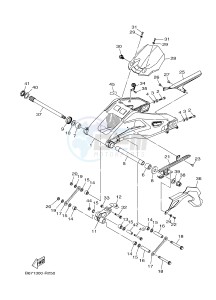 MTN1000 MTN-1000 MT-10 (B671) drawing REAR ARM