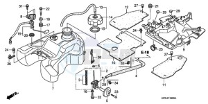 TRX500FE9 Australia - (U) drawing FUEL TANK