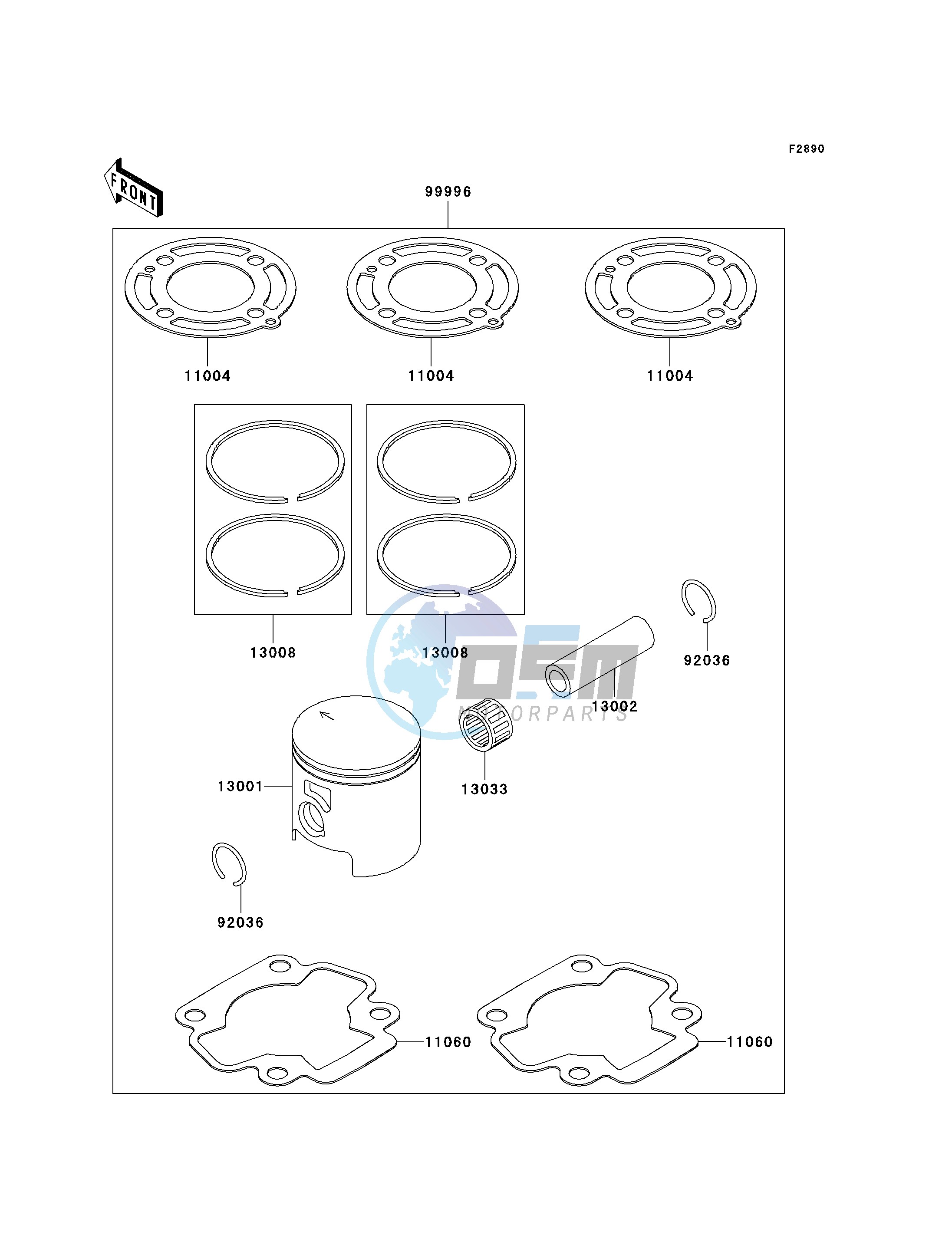 OPTIONAL PARTS-- TOP END KIT- -