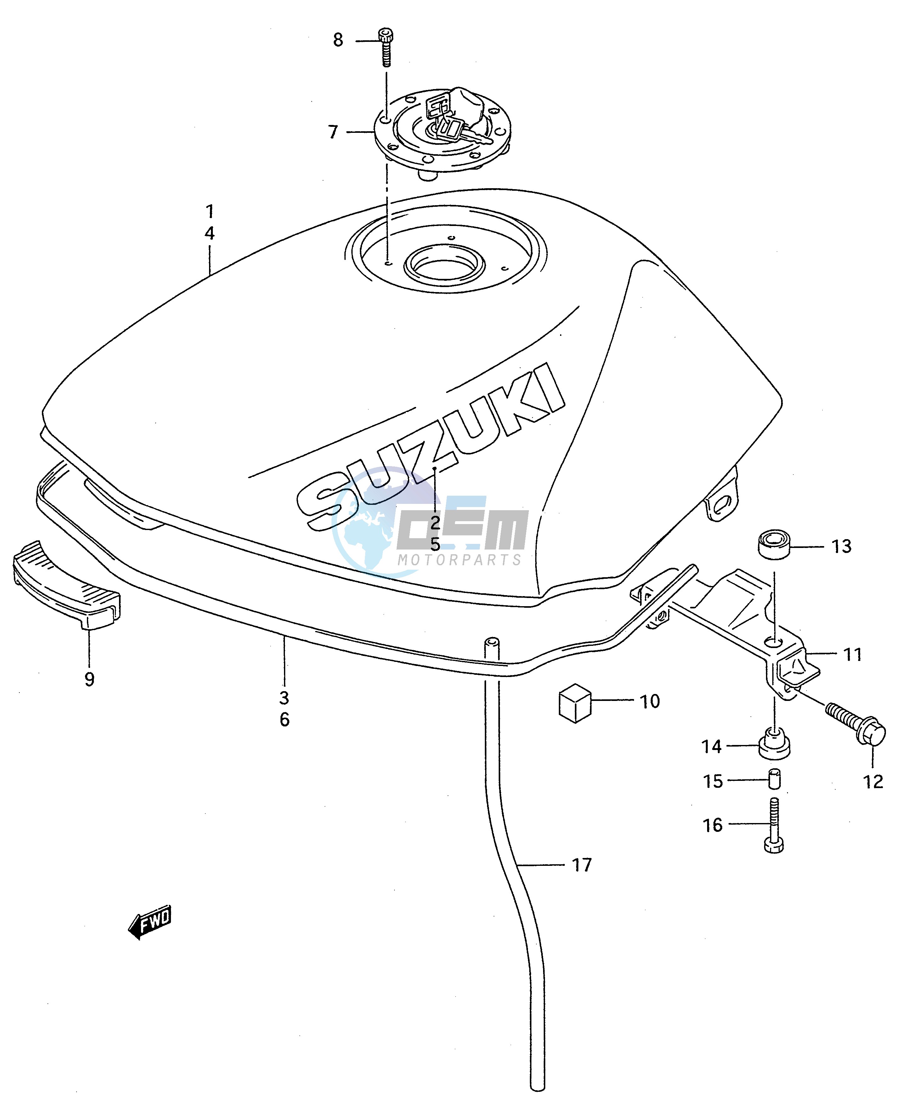 FUEL TANK (MODEL R S T)