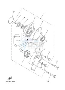 YFM450FWBD YFM45KPXJ KODIAK 450 EPS (BB51) drawing WATER PUMP