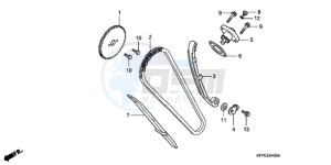 CBR125RWA France - (F / CMF WH) drawing CAM CHAIN/TENSIONER