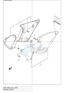 GSF1200 (E2) Bandit drawing FRAME COVER (MODEL K2 K3 K4 K5)