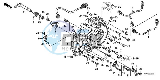 REAR CRANKCASE COVER