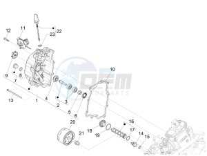 GTV 300HPE SEI GIORNI IE E4 ABS (NAFTA) drawing Flywheel magneto cover - Oil filter