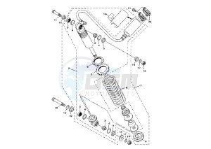 ATV 350 drawing REAR SUSPENSION