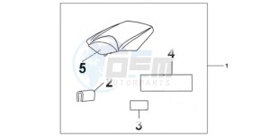 CBR1000RA9 France - (F / ABS CMF REP) drawing REAR SEAT COWL REPSOL