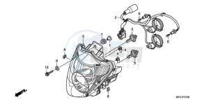 CB600F9 France - (F / CMF 25K) drawing HEADLIGHT