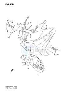 AN650 (E2) Burgman drawing FRONT LEG SHIELD (MODEL K9)