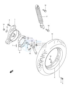 AN125 (E2) Burgman drawing REAR WHEEL