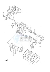 RM125 (E28) drawing REAR CALIPER (MODEL S)