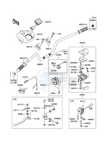 KFX700 KSV700A9F EU drawing Handlebar