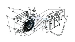 MAXSYM 600 I ABS EXECUTIVE (LX60A3-EU) (E4) (L7-M0) drawing RADIATOR / HOSES