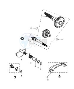 VIVA XR2A BE drawing DRIVE SHAFTS / KICKSTARTER