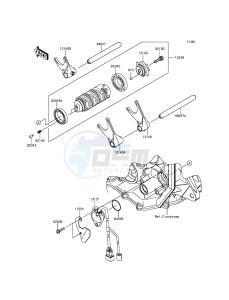 NINJA_ZX-6R ZX600REF FR GB XX (EU ME A(FRICA) drawing Gear Change Drum/Shift Fork(s)