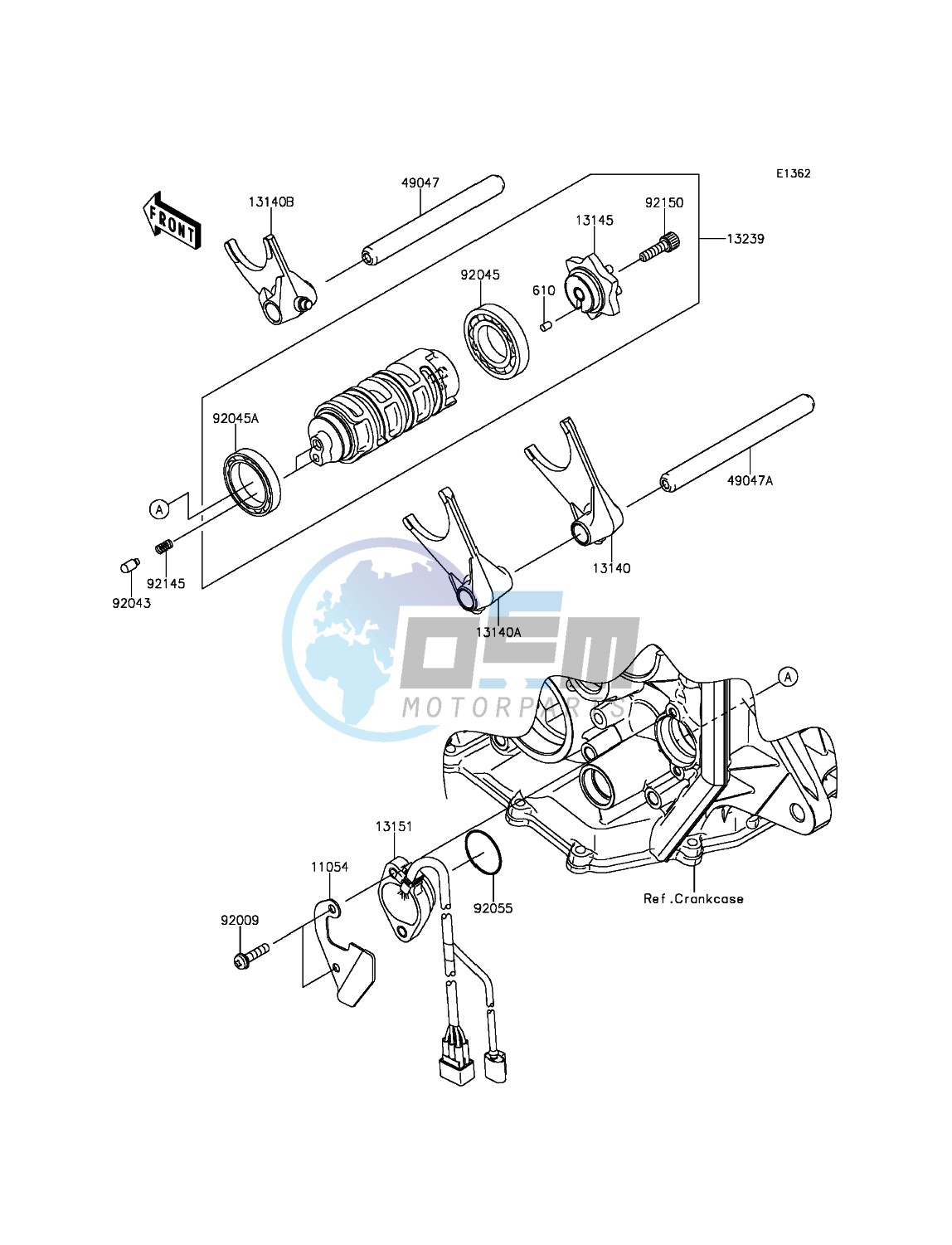 Gear Change Drum/Shift Fork(s)