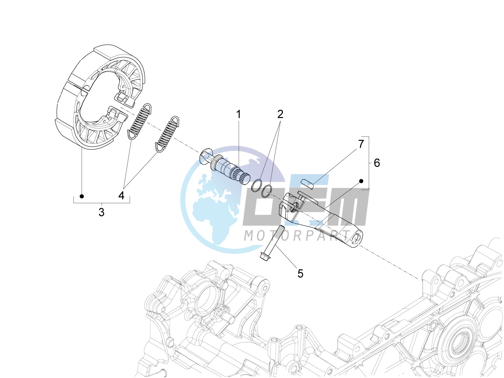 Rear brake - Brake jaw