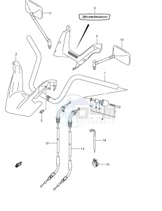 AN400 (E2) Burgman drawing HANDLEBAR (MODEL K4,AN400K5 K6)