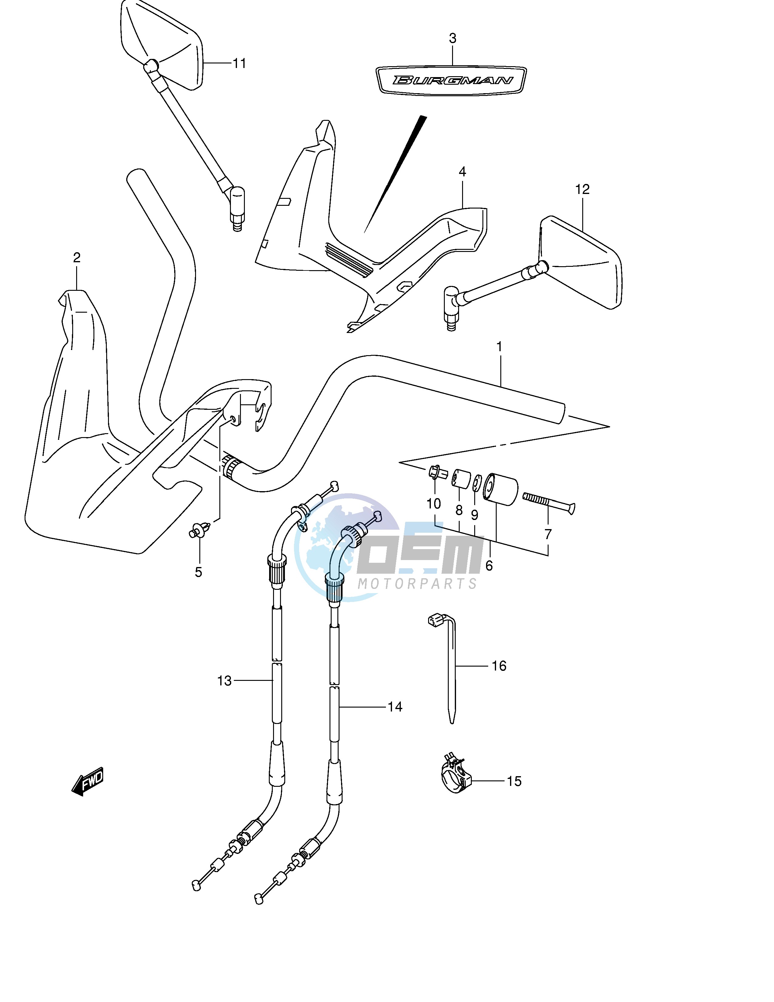 HANDLEBAR (MODEL K4,AN400K5 K6)