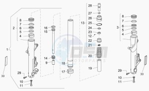 Breva V 1100 IE IE drawing Front fork