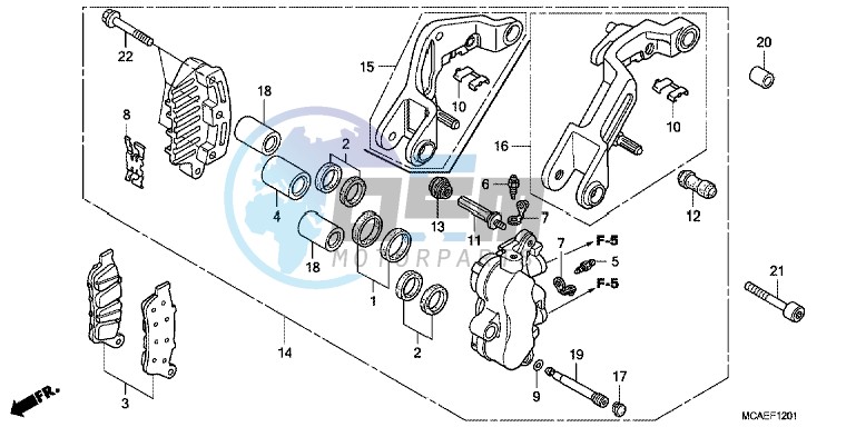 LEFT FRONT BRAKE CALIPER