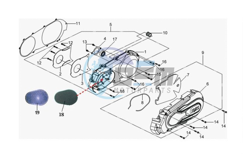 CRANKCASE COVER LEFT