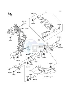 Z1000SX ZX1000GBF FR GB XX (EU ME A(FRICA) drawing Suspension/Shock Absorber