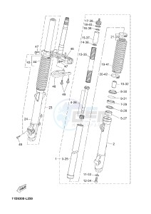 XT660Z TENERE (2BD3) drawing FRONT FORK