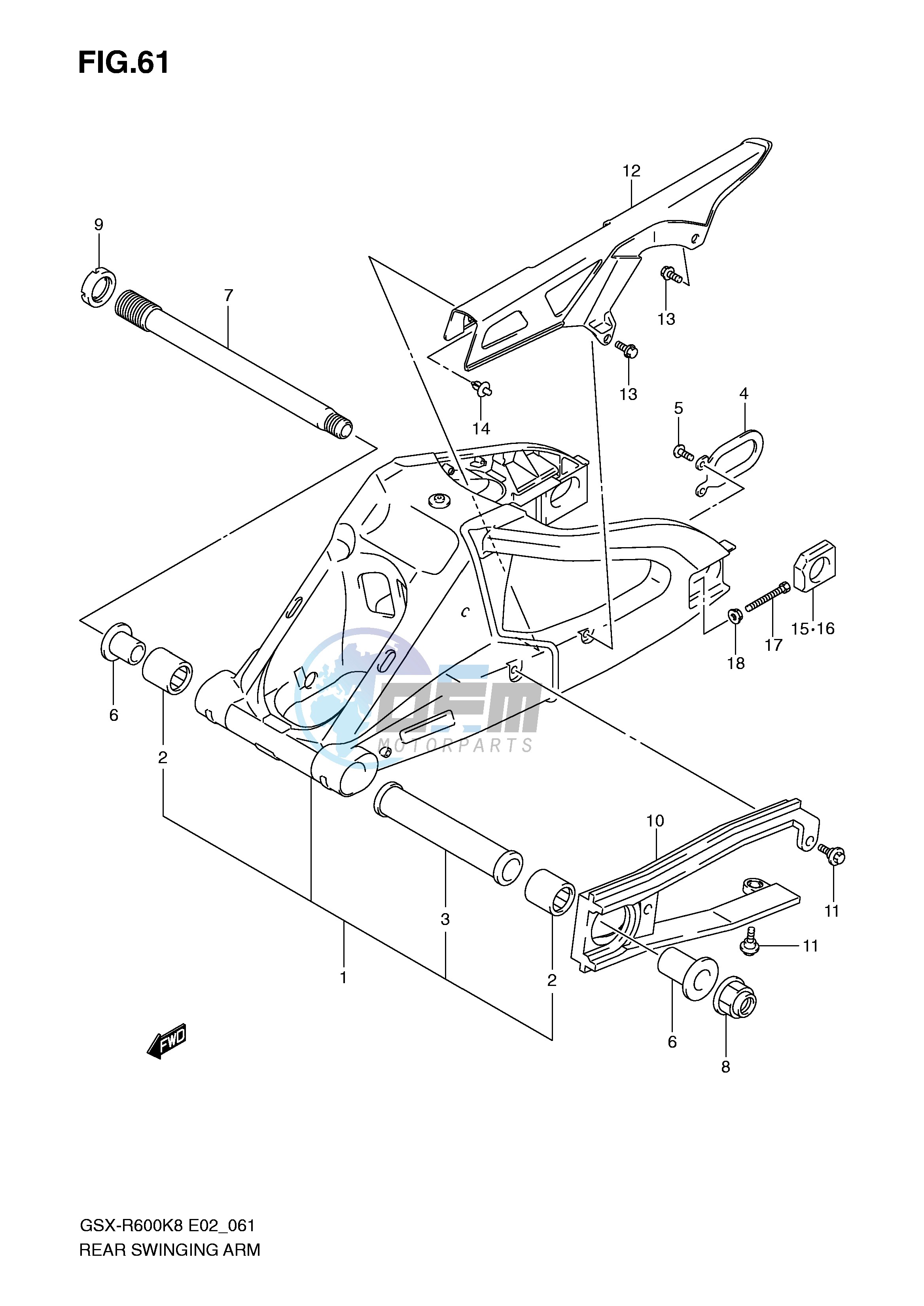 REAR SWINGING ARM