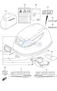 DF 9.9B drawing Engine Cover