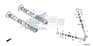 CB600FAD Hornet - CB600F ABS England - (3ED) drawing CAMSHAFT/ VALVE