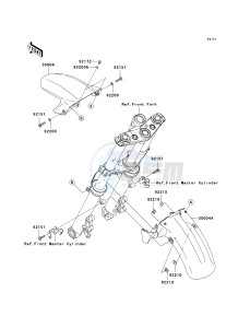 ER 650 C [ER-6N](9F) C9F drawing FRONT FENDER-- S- -