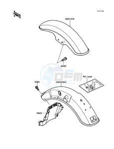 VN750 A [VULCAN 750] (A6-A9) [VULCAN 750] drawing FENDER