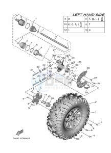 YXF1000EW YX10FRPAP (B4JF) drawing REAR WHEEL