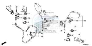 SH125G SH125S UK - (E) drawing SWITCH/CABLE/MIRROR