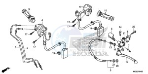 CB500FAD CB500F ABS Continue » UK - (E) drawing HANDLE LEVER/ SWITCH/ CABLE