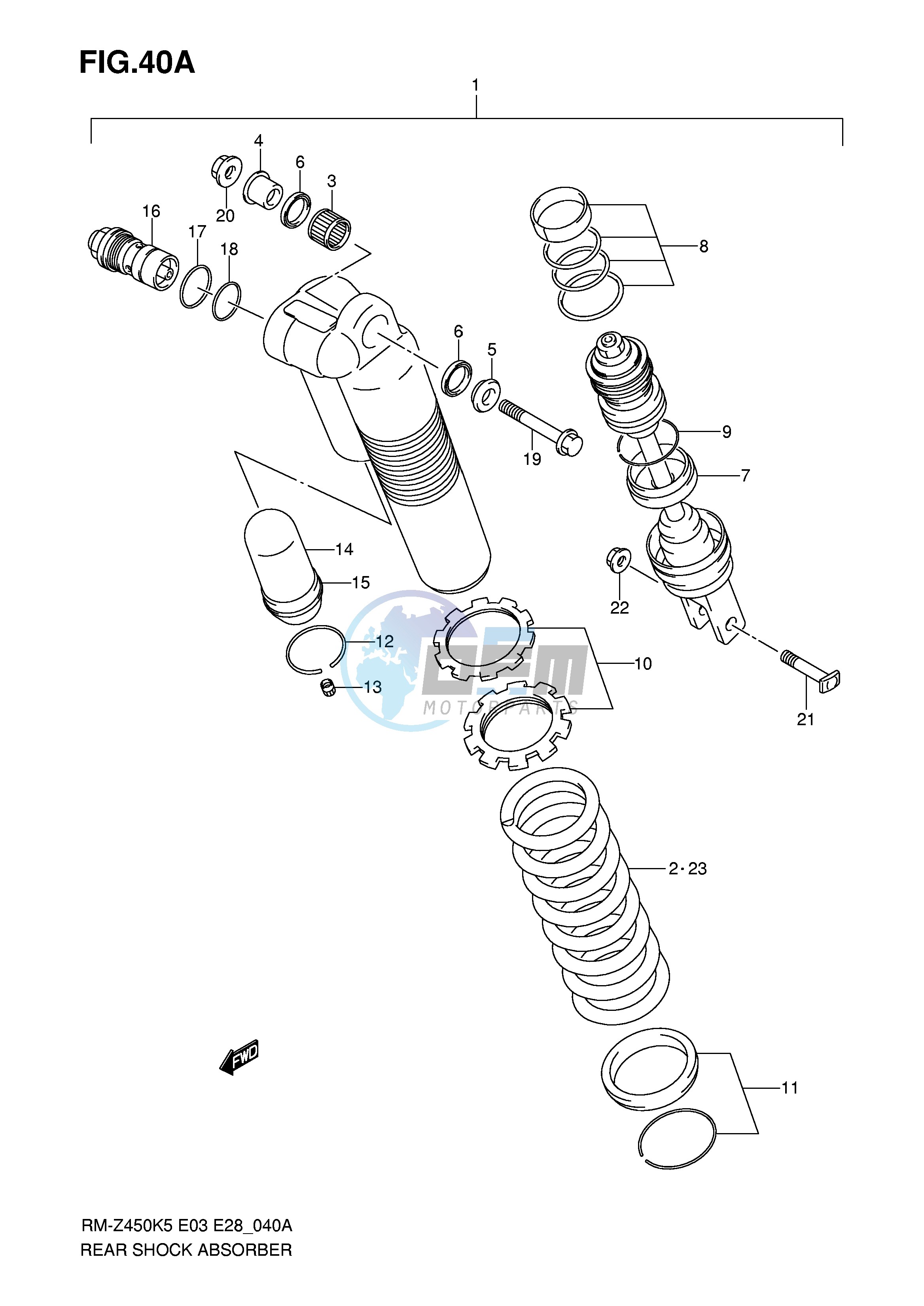 REAR SHOCK ABSORBER (MODEL K6)