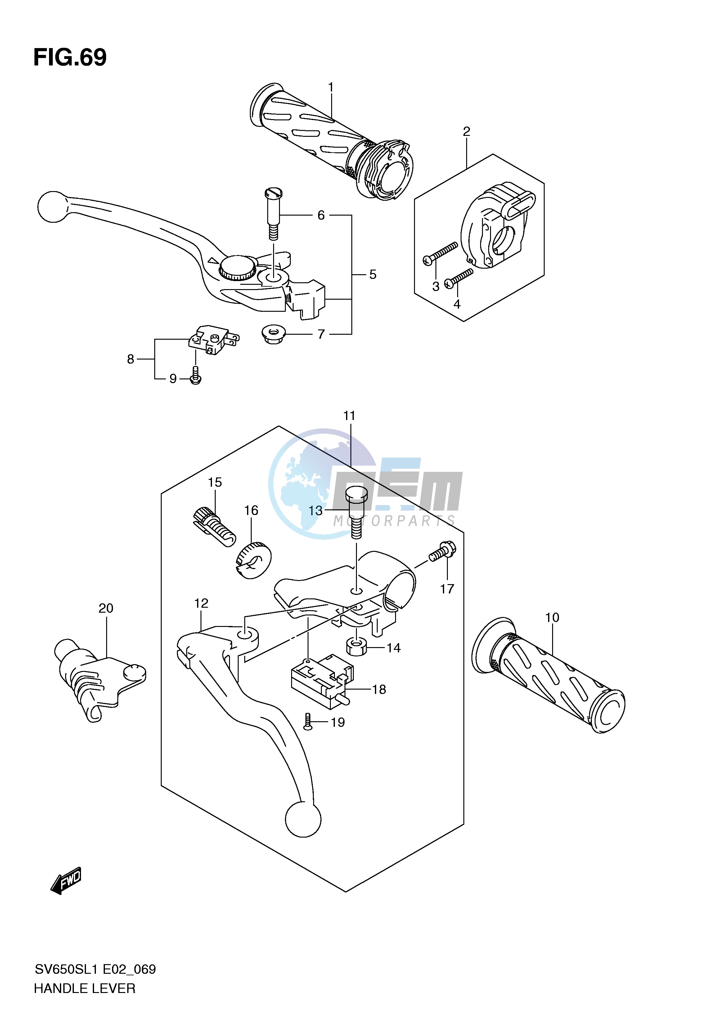 HANDLE LEVER (SV650SUL1 E24)