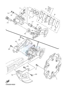 YZ250 (1SST) drawing REAR BRAKE CALIPER