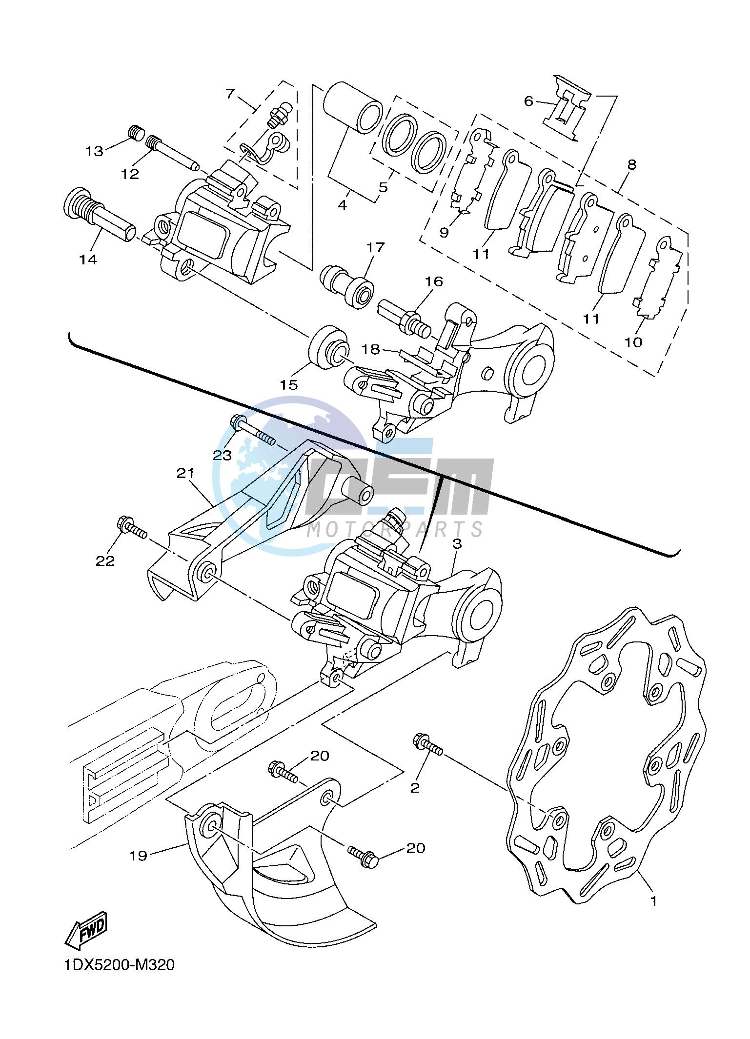 REAR BRAKE CALIPER