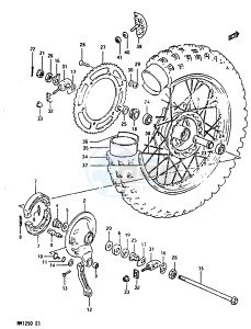 RM125 1983 drawing REAR WHEEL