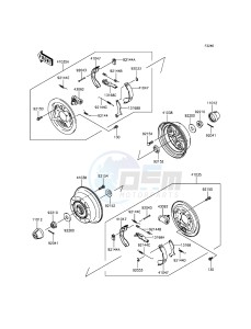 MULE 600 KAF400BGF EU drawing Rear Hub