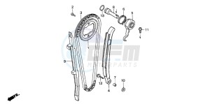 NX500 DOMINATOR drawing CAM CHAIN/TENSIONER