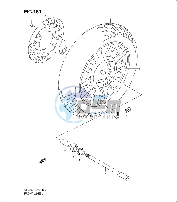 FRONT WHEEL (VL800CL1 E24)