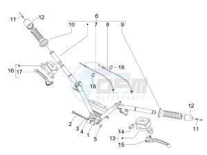 MP3 400 ie mic drawing Handlebars - Master cilinder