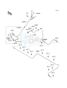 KRF 750 G [TERYX 750 FI 4X4] (G9F) G9F drawing BRAKE PIPING