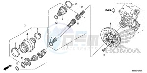 TRX680FAG Wave 110 - AFS110 UK - (E) drawing PROPELLER SHAFT