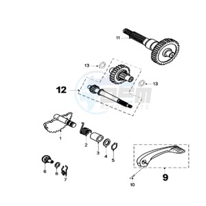 FIGHT E drawing DRIVE SHAFTS / KICKSTARTER