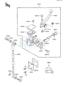 KXT 250 B [TECATE] (B1) [TECATE] drawing FRONT MASTER CYLINDER